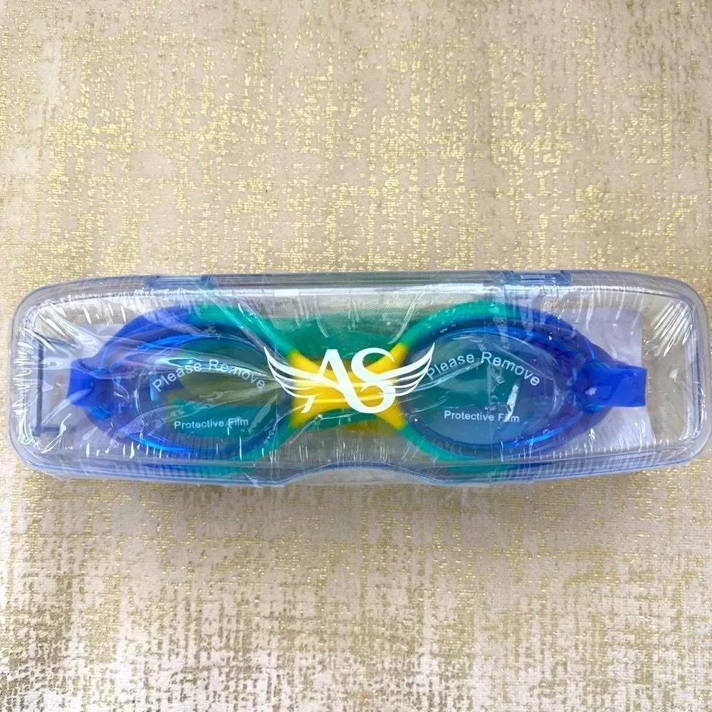 AS Blue/Green Yellow Kids Child Swim Goggles. New NWT Retail $40 Pool Summer
